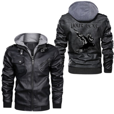 Ligerking - Owl Skull Leather Jacket A95