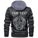 (Custom) Ligerking - Raven Bird In Flight Leather Jacket A35