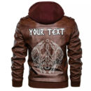 (Custom) Ligerking - Raven Bird In Flight Leather Jacket A35