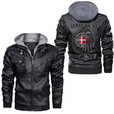 Ligerking - Raven Circle Leather Jacket A95