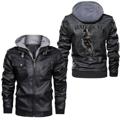 Ligerking - Raven Finland Flag Leather Jacket A95