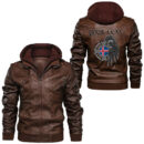 Ligerking - Raven Hat Leather Jacket A95