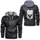 Ligerking - Raven Nordic Mythology Viking Symbol Leather Jacket A35