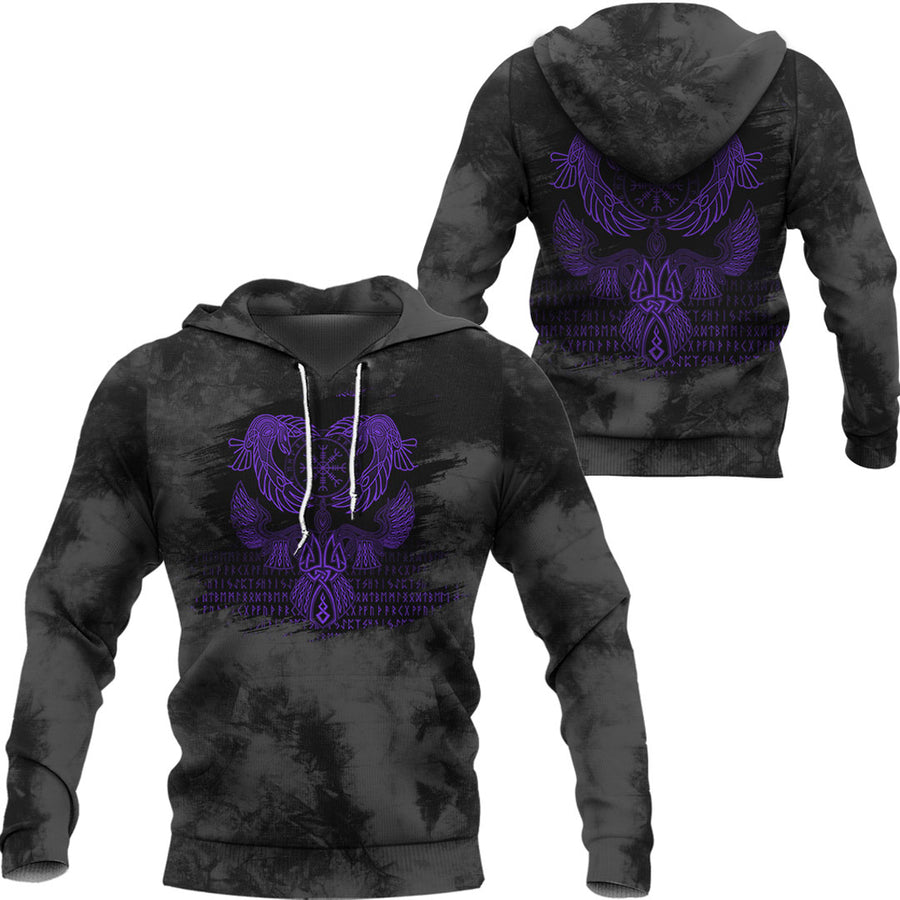 Ligerking Hoodie - Raven Of Odin Purple Hoodie A7
