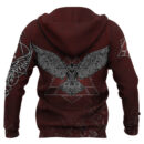 Ligerking Hoodie - Raven Red Valknut Rune A35