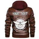 (Custom) Ligerking - Raven With Horns And Soaring Crown Leather Jacket A35