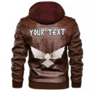 (Custom) Ligerking - Raven With Open Wings Leather Jacket A35