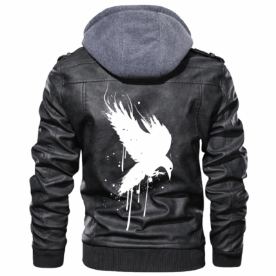 Ligerking - White Raven Leather Jacket A35