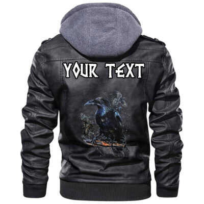 (Custom) Ligerking - Raven With The Opened Wings Leather Jacket A35