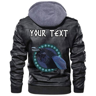 (Custom) Ligerking - Raven and Runes Leather Jacket A35