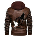 Ligerking - Viking Head With Axe Leather Jacket A35