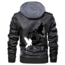 Ligerking - Viking Head With Axe Leather Jacket A35