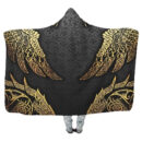 Ligerking Hooded Blanket - Raven and Wolf Midgard Gold Version A35