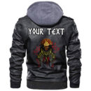 (Custom) Ligerking - Ravens and Sword Leather Jacket A35