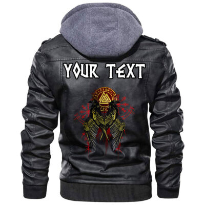(Custom) Ligerking - Ravens and Sword Leather Jacket A35