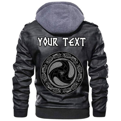 (Custom) Ligerking - Ravens Valknut Leather Jacket A35