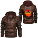 Ligerking - See You In Valhalla Skull Viking Leather Jacket A35