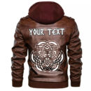 (Custom) Ligerking - Round Celtic Pattern 1 Leather Jacket A35