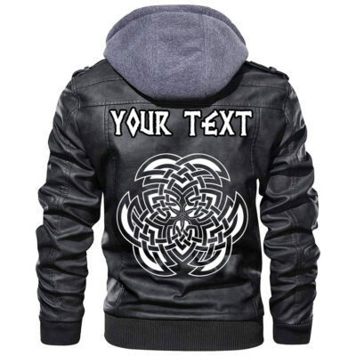 (Custom) Ligerking - Round Celtic Pattern 1 Leather Jacket A35