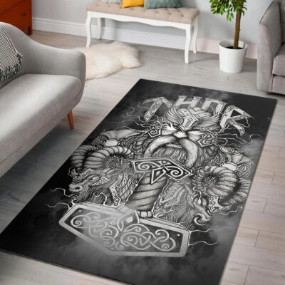 Ligerking Area Rug - Thor And Hammer Area Rug A31