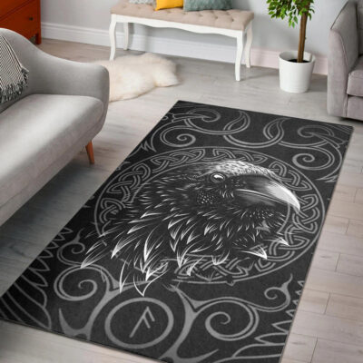 Ligerking Area Rug - Raven Celtic Style Area Rug A35