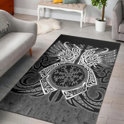 Ligerking Area Rug - Two Raven Celtic Area Rug A95