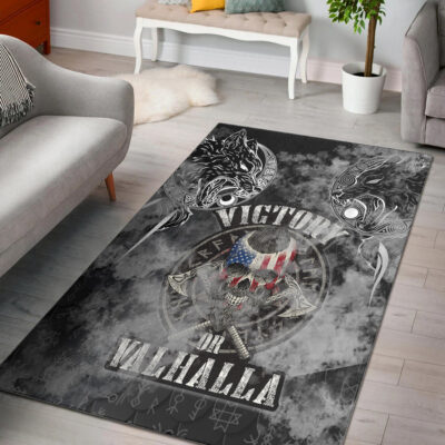 Ligerking Area Rug - Viking Skol and Hati American Area Rug A31