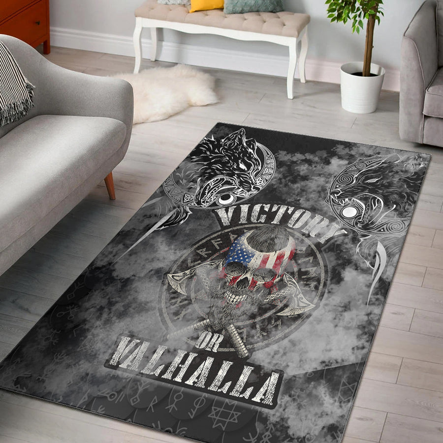 Ligerking Area Rug - Viking Skol and Hati American Area Rug A31