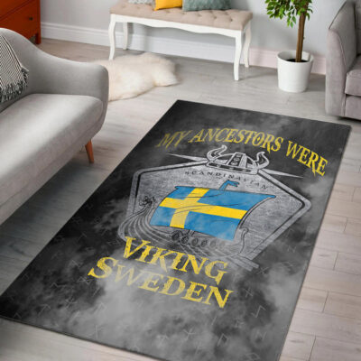 Ligerking Area Rug - Viking Sweden Drakka Scandinavian Area Rug A31
