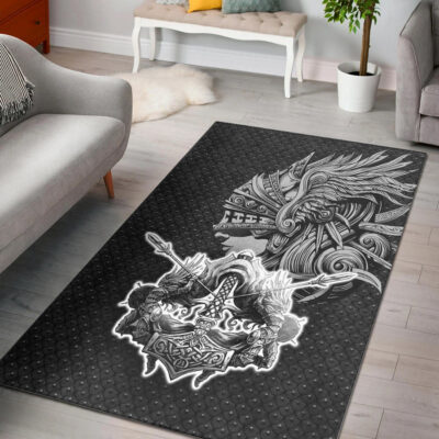 Ligerking Area Rug - Valkyrie Metal Background Area Rug A35
