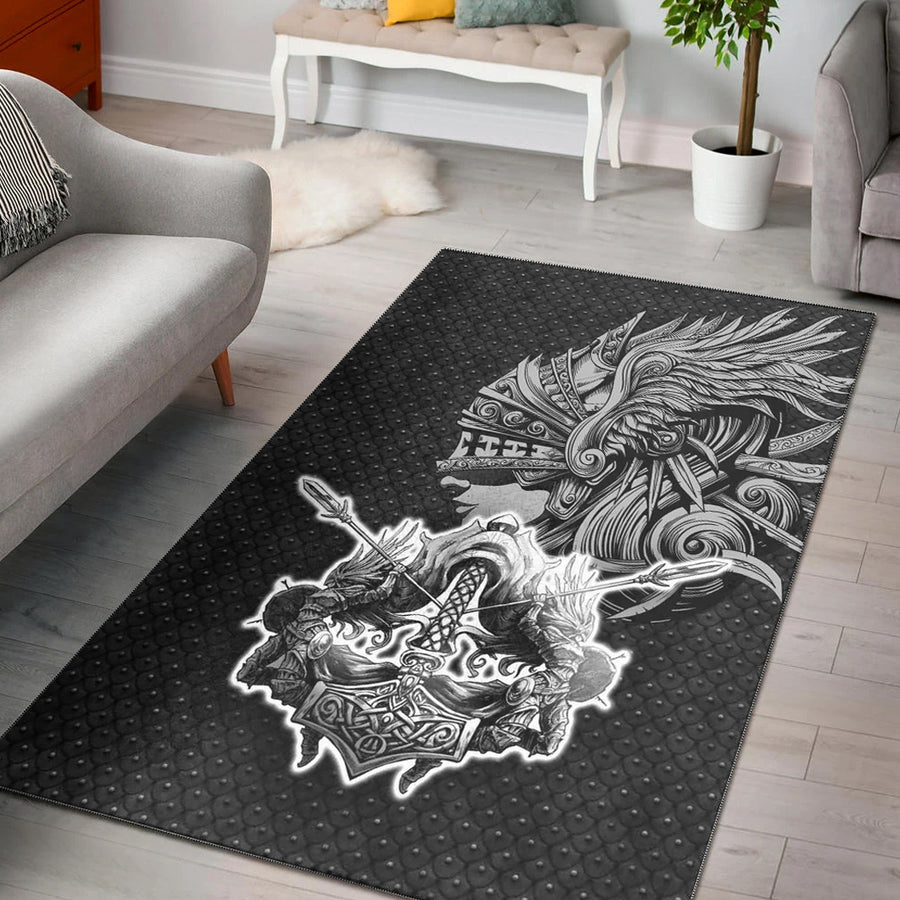 Ligerking Area Rug - Valkyrie Metal Background Area Rug A35