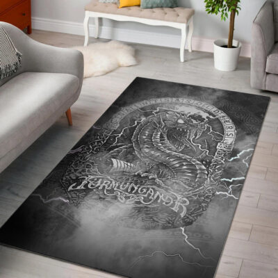 Ligerking Area Rug - Viking Jormungand Area Rug A31