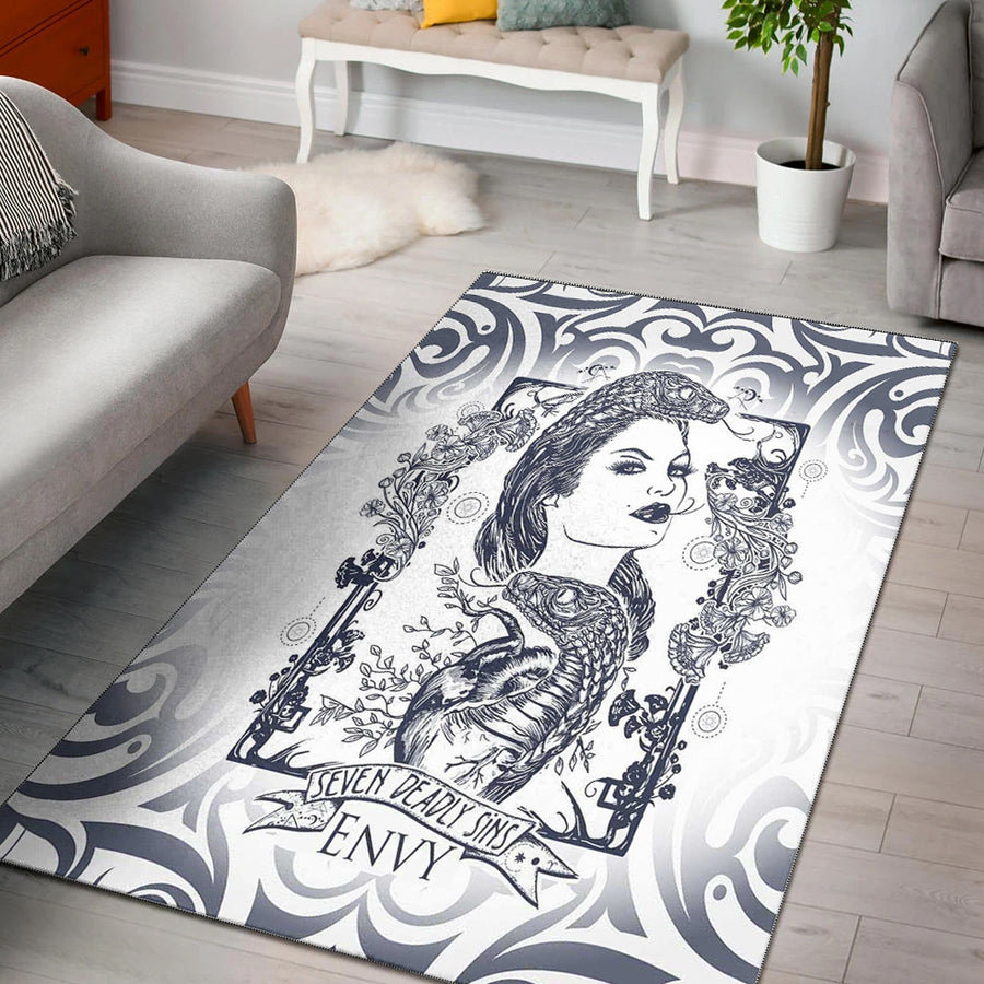 Ligerking Area Rug - Envy! Seven Deadly Sins Celtic Tattoo Area Rug A35