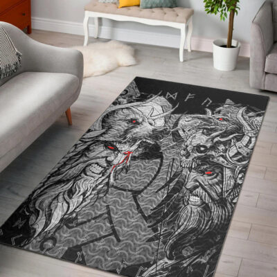 Ligerking Area Rug - Norse Warrior Berserker Area Rug A94