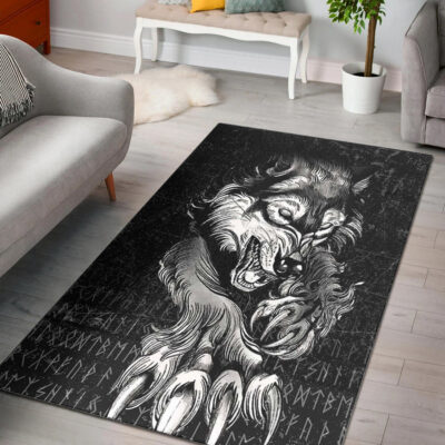 Ligerking Area Rug - Fenrir Wolf Lead Area Rug A35