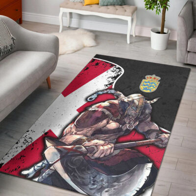 Ligerking Area Rug - Denmark Warrior Brush Style Area Rug A35