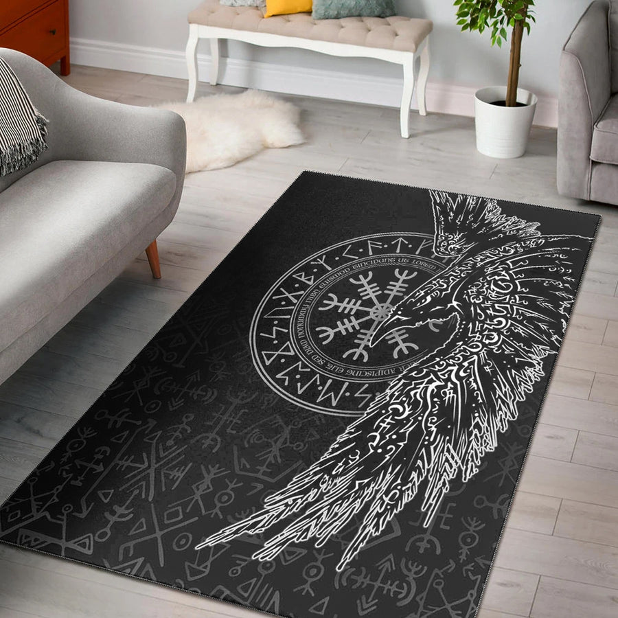 Ligerking Area Rug -Raven and Helm of Awe Area Rug A94