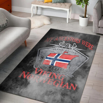 Ligerking Area Rug - Viking Norway Drakka Scandinavian Area Rug A31