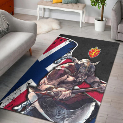 Ligerking Area Rug - Norway Warrior Brush Style Area Rug A35