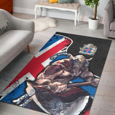 Ligerking Area Rug - Iceland Warrior Brush Style Area Rug A35