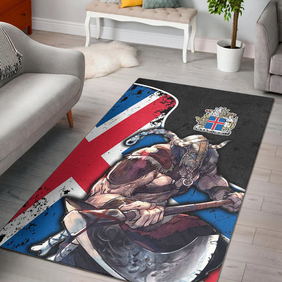 Ligerking Area Rug - Iceland Warrior Brush Style Area Rug A35