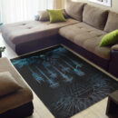 Ligerking Area Rug - Raven and Valknut Cyan Style Area Rug A94