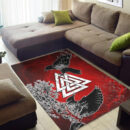 Ligerking Area Rug - Hugin and Munin Valknut Helm Of Awe Rune Area Rug A35