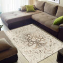 Ligerking Area Rug - Tree of Life with Triquetra and Futhark Pastel Gold Area Rug A7