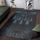 Ligerking Area Rug - Raven and Valknut Cyan Style Area Rug A94