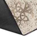 Ligerking Area Rug - Tree of Life with Triquetra and Futhark Pastel Gold Area Rug A7