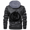 Ligerking - Raven White Leather Jacket A35
