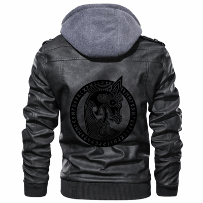 Ligerking - Raven White Leather Jacket A35