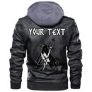 (Custom) Ligerking - Round Celtic Element Of Scandinavian Leather Jacket A35