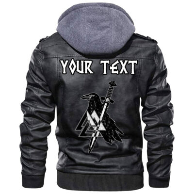 (Custom) Ligerking - Round Celtic Element Of Scandinavian Leather Jacket A35